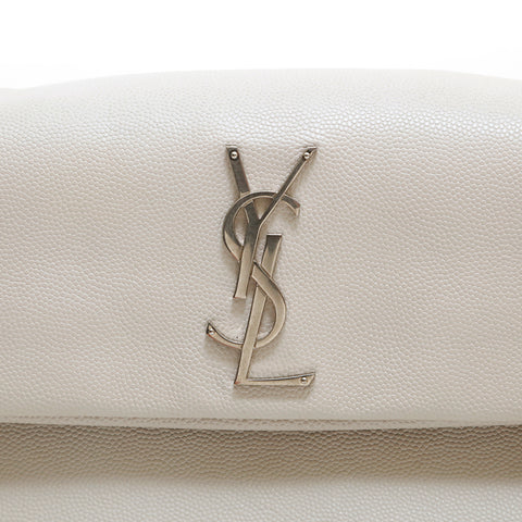 Eve Saint Laurent Yves Saint Laurent Hollywood Shoulder Bag Leather White P14350