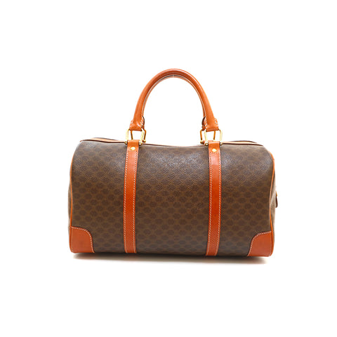 CELINE Macadam Pattern Boston Bag