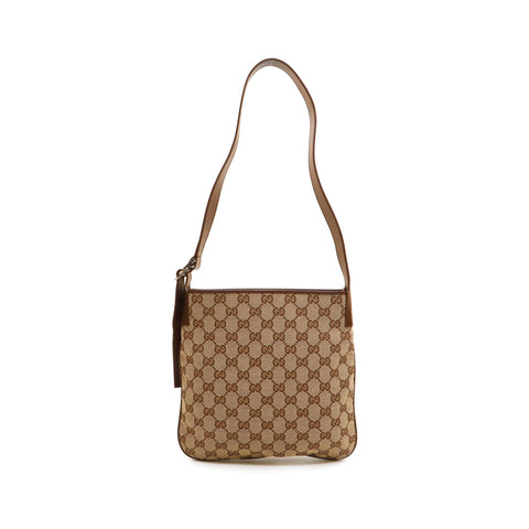 Gucci GUCCI GG Canvas Shoulder Bag Beige x Brown P14366 – NUIR VINTAGE
