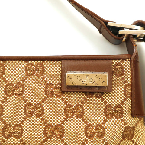 Gucci GUCCI GG Canvas Shoulder Bag Beige x Brown P14366 – NUIR VINTAGE