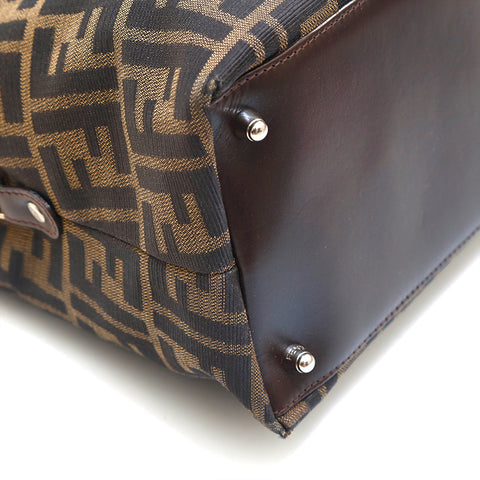 Fendi FENDI Zucca Canvas 2WAY Shoulder Handbag Brown P14377 – NUIR