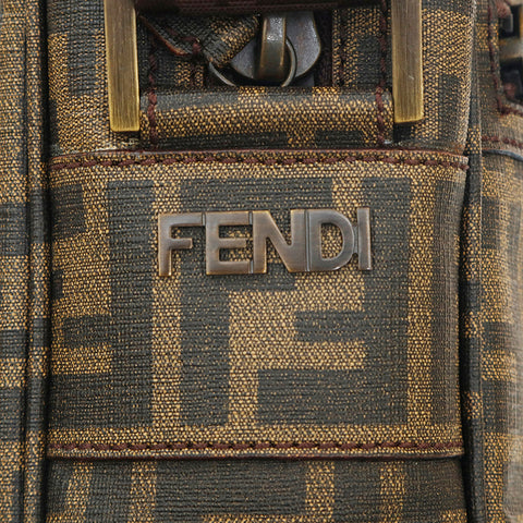 Fendi Fendi Zucca PVC肩带棕色P14386