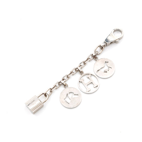 Hermes Hermes Amulet 4 Bulllock Keychain Silber P14400