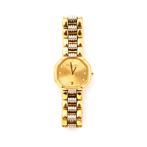 Christian Dior CHRISTIAN DIOR Swing octagon 48.133 Quartz Watch Gold P14412