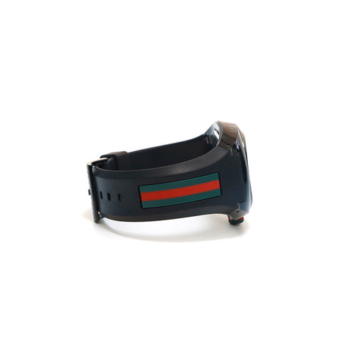 Gucci Gucci Synk Shiry Sherry Line Rubber Watch Black P14419