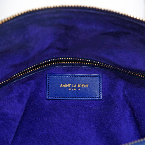 Saint Lampuri Saint Laurent Paris 2way手肩袋皮革蓝色P14424