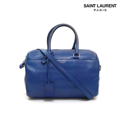 Saint Lampuri Saint Laurent Paris 2way手肩袋皮革蓝色P14424