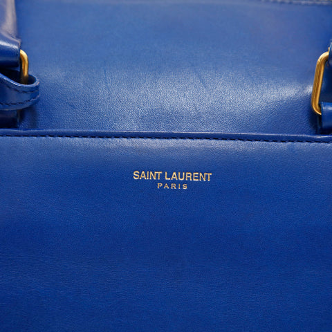 Saint Lampuri Saint Laurent Paris 2way手肩袋皮革蓝色P14424