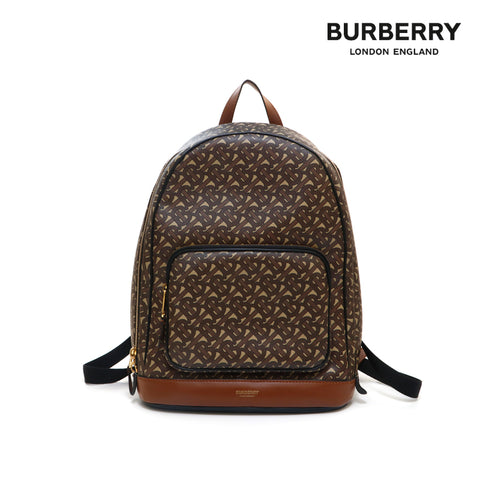 burberry london leather backpack Burberry TB Monogram Backpack/Daypack PVC Leather Brown P14425 – NUIR VINTAGE