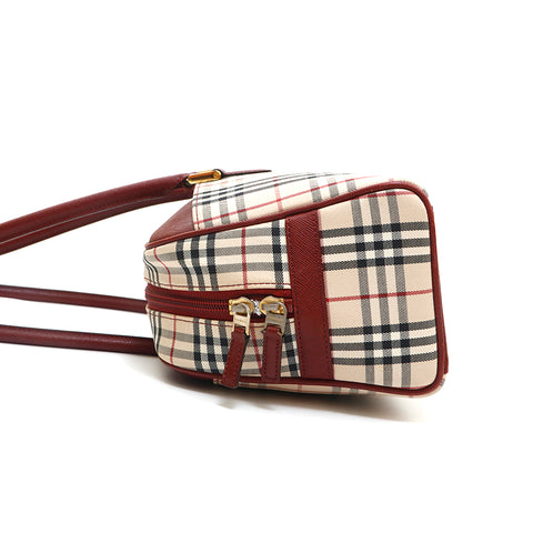 Burberry Burberry Novacheck手袋米色X红色P14433