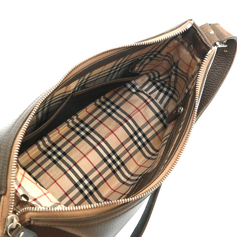 Burberry Burberry Loger皮革手提包棕色P14437