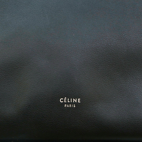 席琳·席琳（Celine Celine）大袋肩袋皮革黑色P14443