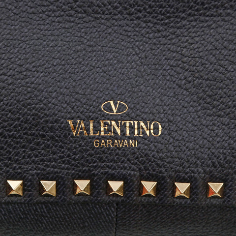 Valentino Valentino Garavani Rock螺柱肩袋皮革海军P14452