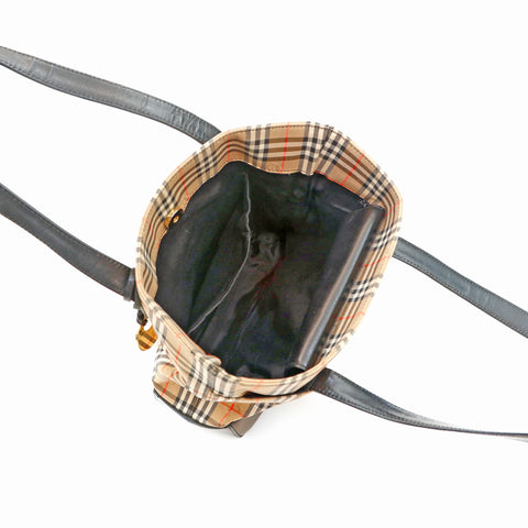 Burberry BURBERRY Novacheck Tote Bag Leather Brown x Black P14457 – NUIR  VINTAGE