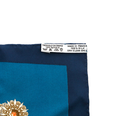 Hermes Hermes Carre 90 Kosmima Scarf bleu P14469