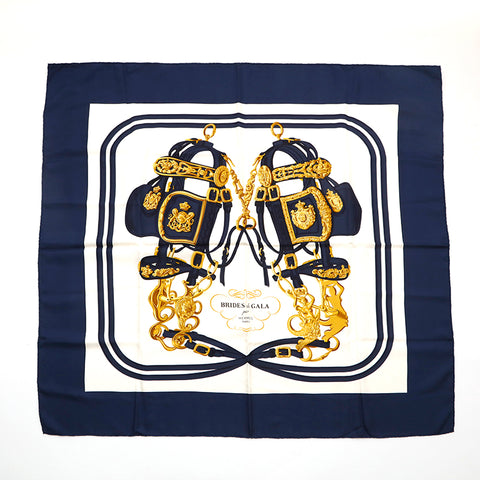 Hermes Hermes Kale 90 Scarf Navy P14477