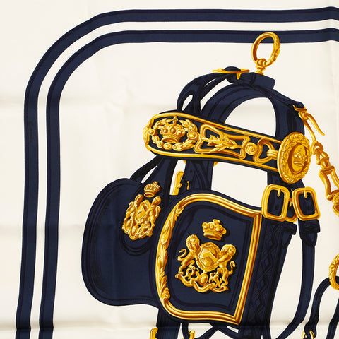 Hermes Hermes Kale 90 Scarf Navy P14477