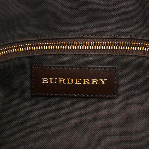 Burberry Burberry检查手提袋棕色P14490