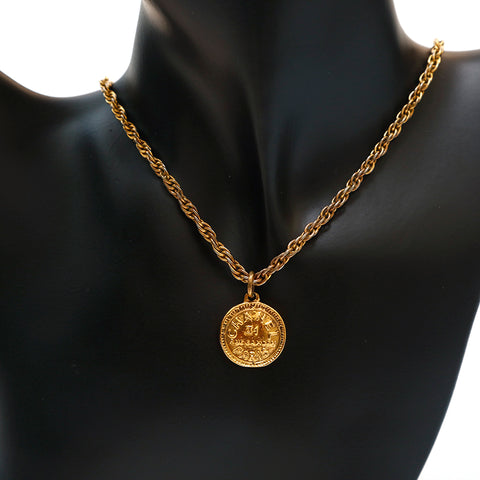 mini pb enamel coin necklace 14 kt – Millo