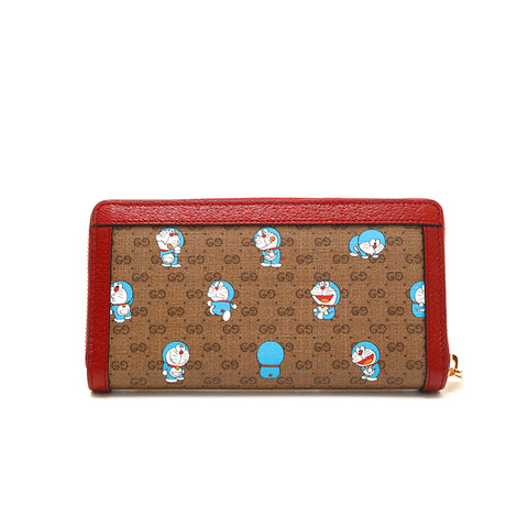 Gucci GUCCI Doraemon Mini GG Spre Mizipy Long Wallet Long Wallet Brown X Red P14500