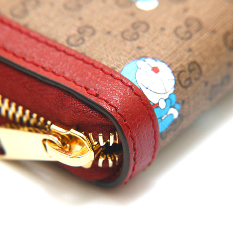 Gucci GUCCI Doraemon Mini GG Spre Mizipy Long Wallet Long Wallet Brown X Red P14500