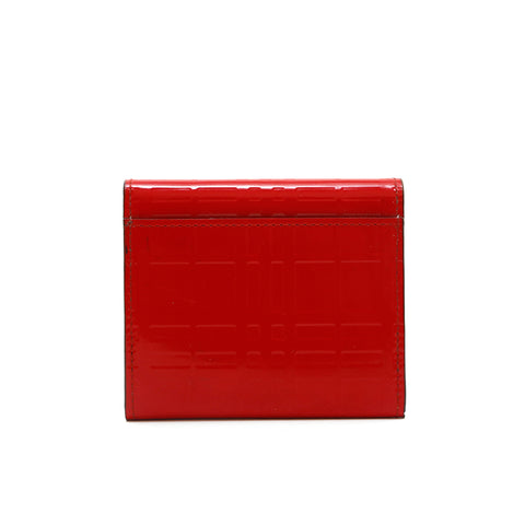 Burberry Burberry Check Leder Mini BI -FALD Wallet Red P14501