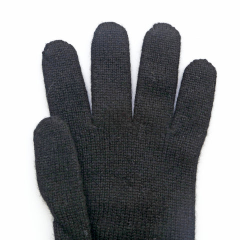 Chanel Chanel Coco Mark Lame Gants Sweed Black P14515