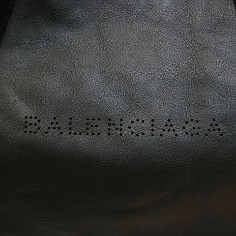 Balenciaga Balenciaga徽标皮革手提袋黑色P14522