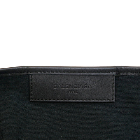 Balenciaga Balenciaga徽标皮革手提袋黑色P14522