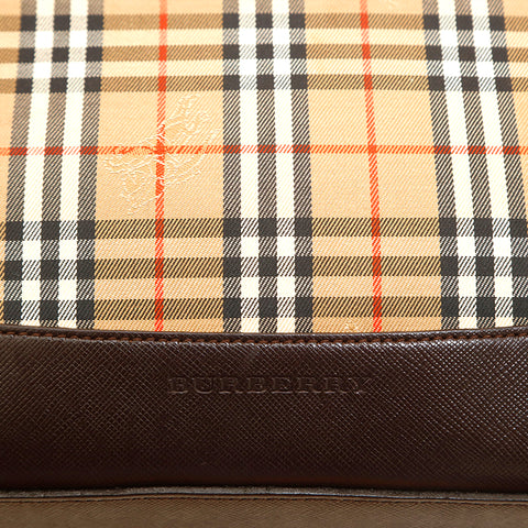 Burberry Burberry检查手提包棕色P14524