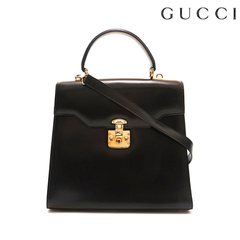 グッチ GUCCI 2WAY ショルダー ハンドバッグ ブラック P14528