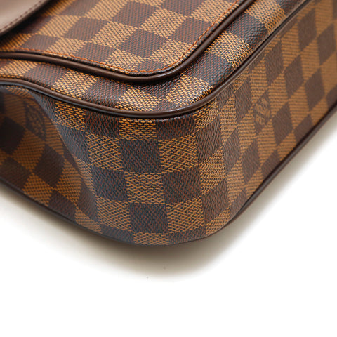 Louis Vuitton Vintage Checkerboard Canvas Shoulder Bag Brown 