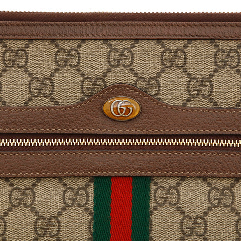 グッチ GUCCI GG スプリーム シェリーライン セカンドバッグ クラッチバッグ ベージュ P14536