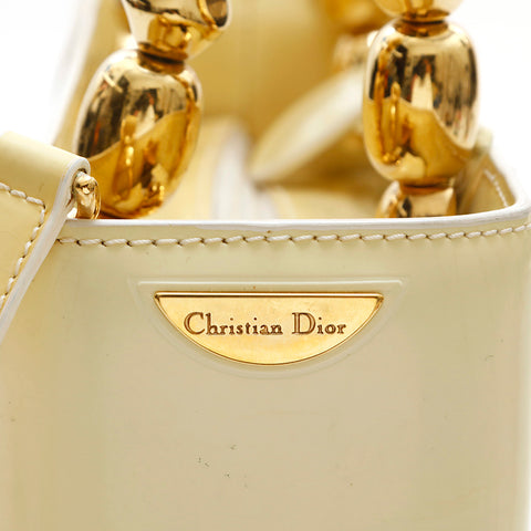 克里斯蒂安·迪奥（Christian dior Christian dior Maris）2way肩搪瓷手提包奶油P14539