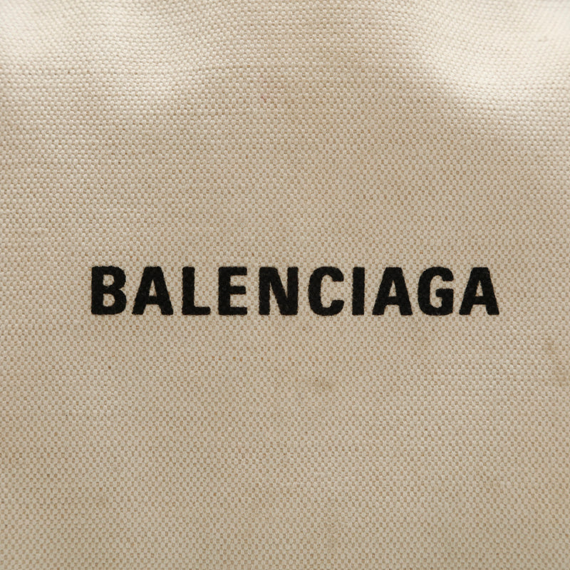 Balenciaga BALENCIAGA Logo Hand Tote Bag Black x Beige P14541 – NUIR VINTAGE