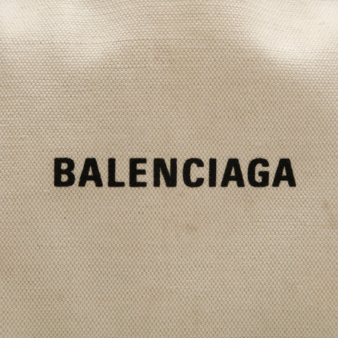 Balenciaga Balenciaga徽标手提袋黑色X米色P14541