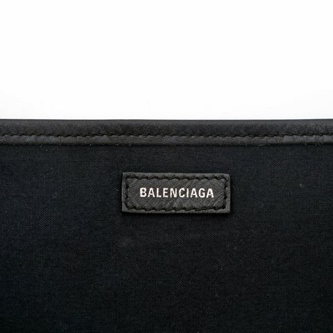 Balenciaga Balenciaga徽标手提袋黑色X米色P14541