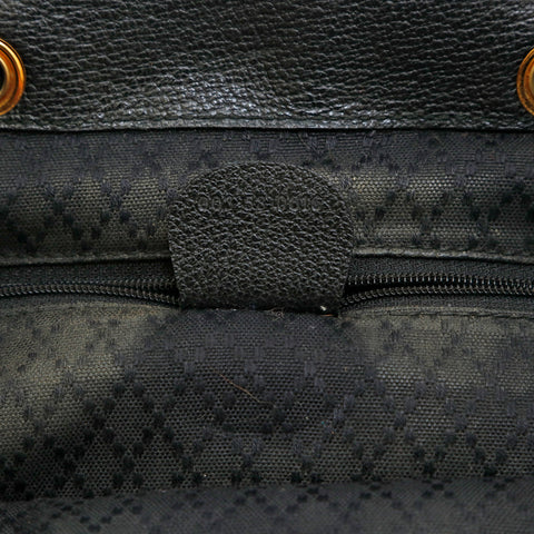 Gucci Gucci Bambooswed X皮革背包黑色P14544