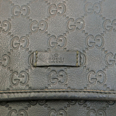 Gucci Gucci Sima皮革肩带黑色P14547