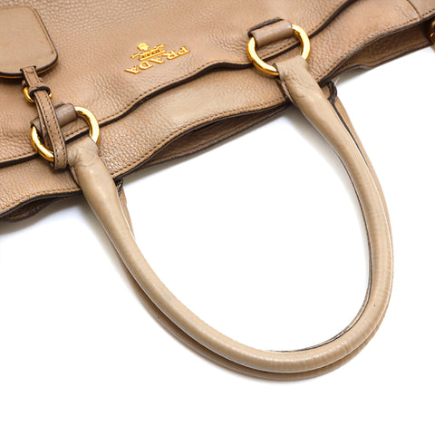 Prada Prada Leather 2 Why Handbag Beige P14554