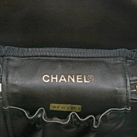 Chanel CHANEL Vanity Cabia Skin Coco Mark Handbag Black P14571 – NUIR  VINTAGE