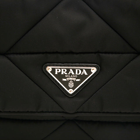 プラダ PRADA 三角ロゴ ナイロン ポーチ付き 斜め掛け ショルダーバッグ ブラック P14589