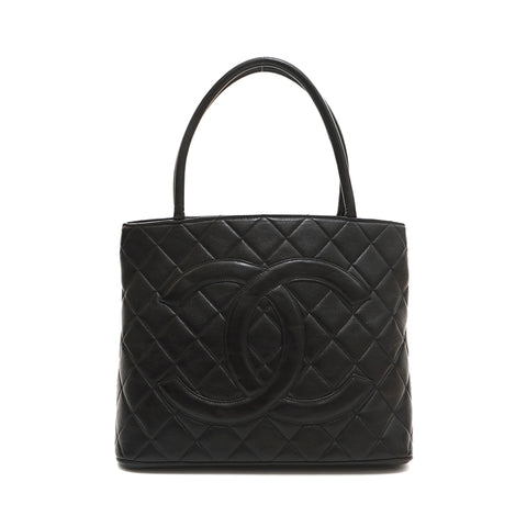 Chanel Chanel Matrasse重印手提袋肩带黑色P14596