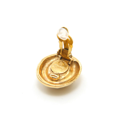 Chanel CHANEL Hexagon Round Earring Gold P14600
