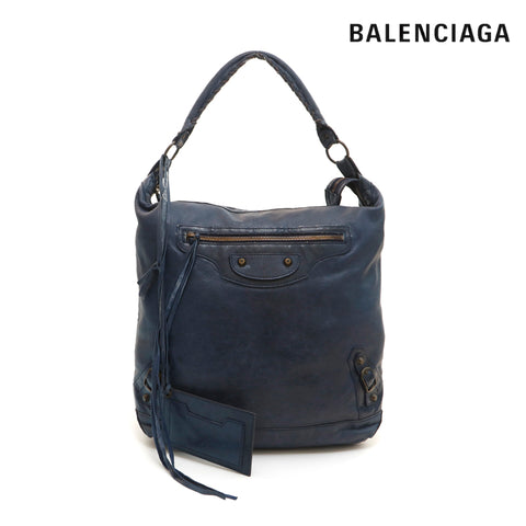Balenciaga BALENCIAGA City Bag Leather Shoulder Bag Blue P14603