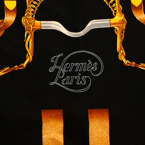 Hermes Hermes Kale 90 écharpe noire P14613