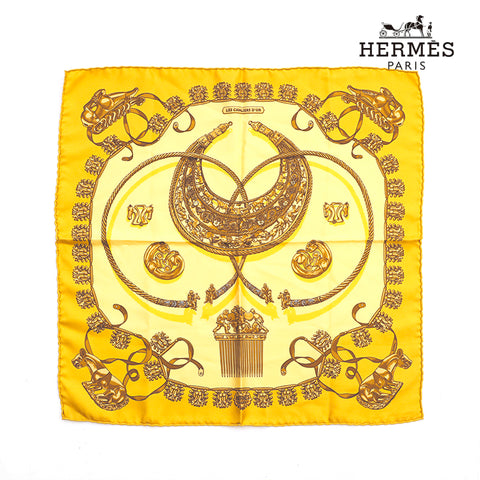 Hermes HERMES Scarf Yellow P14618
