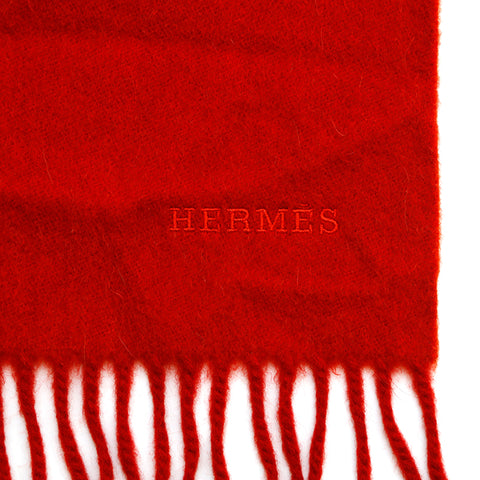 Hermes Hermes Plain Cashmere Minfler Orange P14621