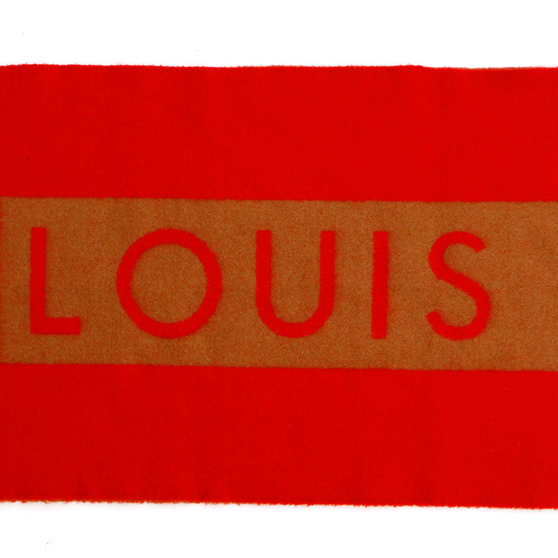 ルイ・ヴィトン LOUIS VUITTON ロゴ カシミヤ マフラー レッド ルイ・ヴィトン LOUIS VUITTON ロゴ カシミヤ マフラー レッド