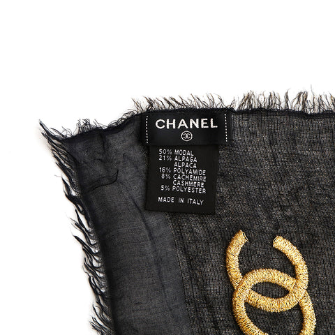 Chanel chanel coco mark grand luminaire foulard noir p14628